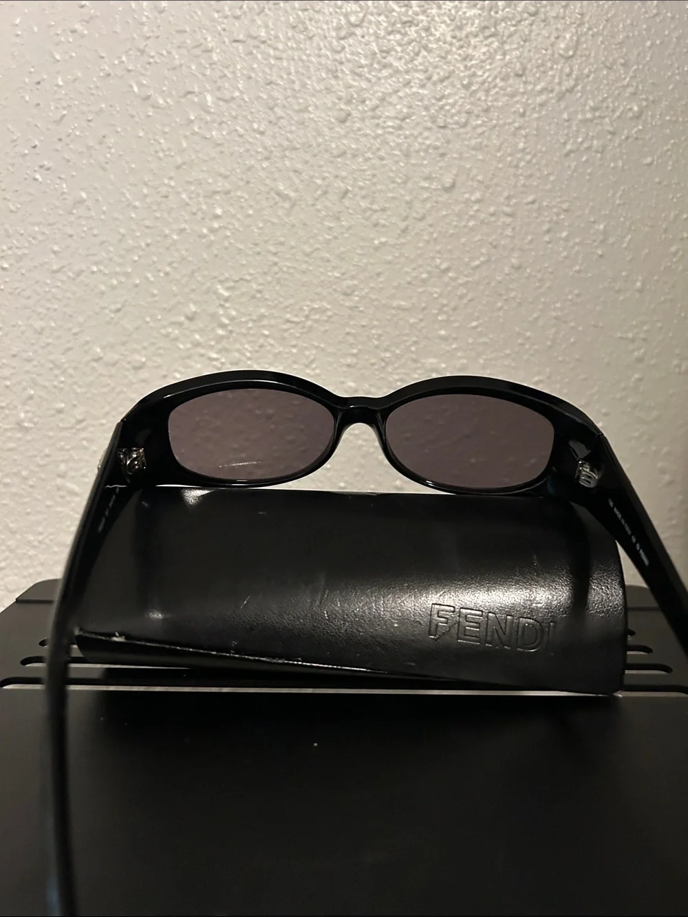 Vintage Fendi Black Women's Sunglasses and case. Scratch’s in lens and frames